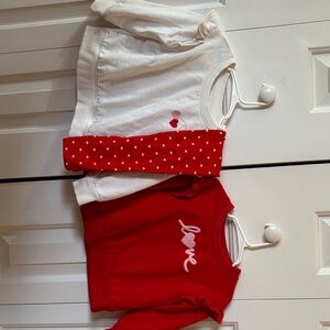 Cat & Jack Red and White Kids Matching Set